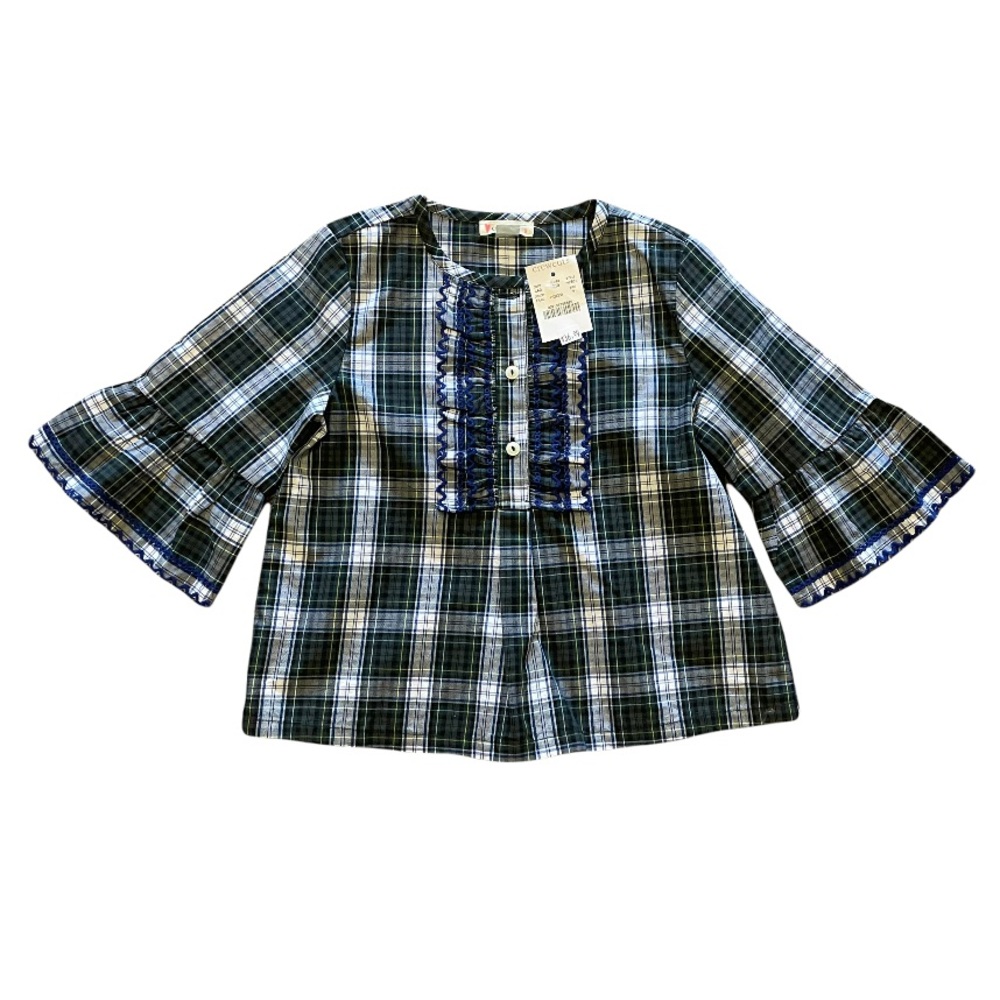 NWT J.Crew Girls Plaid Blouse